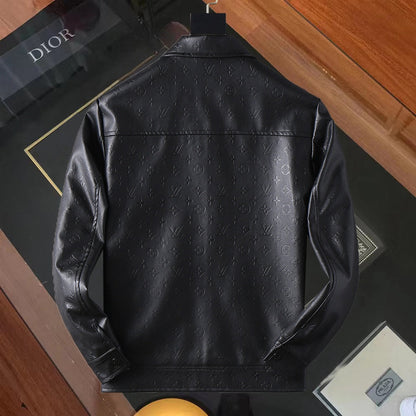 LV SHIRT JACKET IN BLACK MONOGRAM EMBOSSED CALFSKIN 238993