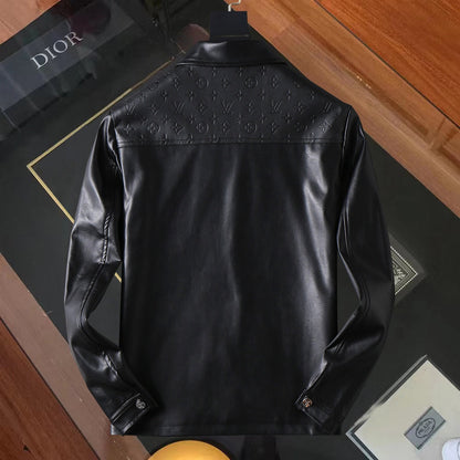 LV BLACK LAMBSKIN SHIRT JACKET 238998