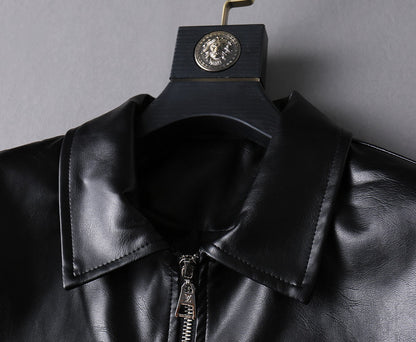 LV BLACK LAMBSKIN SHIRT JACKET 238998