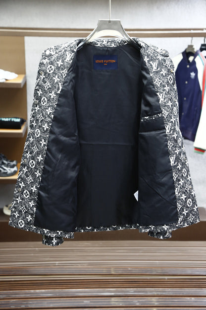 LV SHIRT JACKET IN BLACK MONOGRAM WASHED DENIM 238941