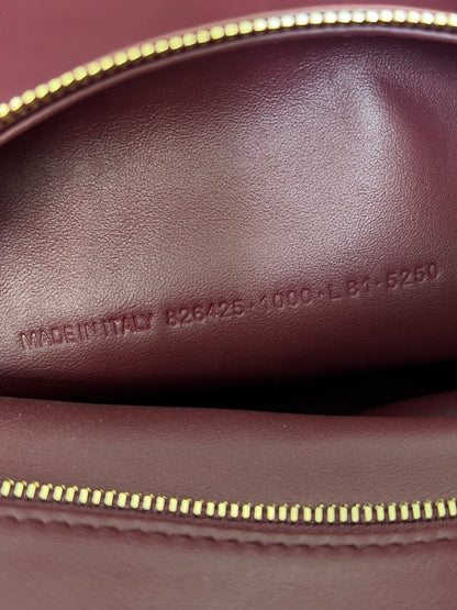 Balenciaga Carrie bowling ball bag wine red lambskin