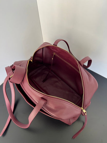 Balenciaga Carrie bowling ball bag wine red lambskin