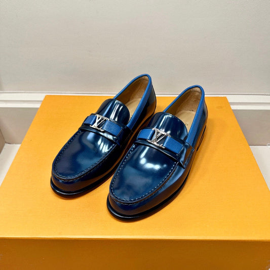LV MAJOR LOAFER IN GLOSSY NAVY BLUE CALFSKIN