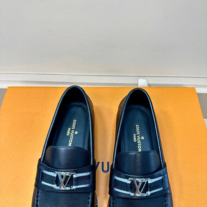 LV MAJOR LOAFER IN BLACK WRINKLED CALFSKIN