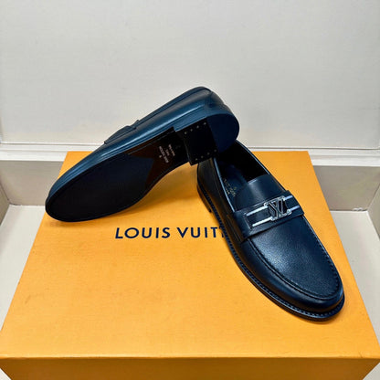 LV MAJOR LOAFER IN BLACK WRINKLED CALFSKIN