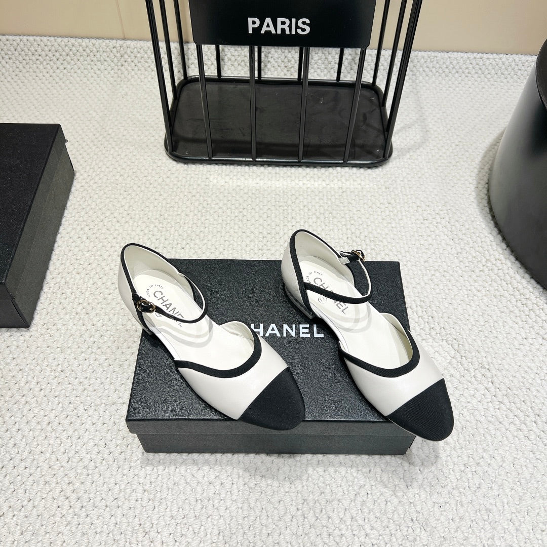 CC 25 Slingback Flat Grosgrain Calfskin