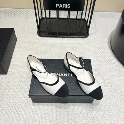 CC 25 Slingback Flat Grosgrain Calfskin
