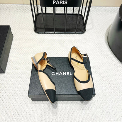 CC 25 Slingback Flat Grosgrain Calfskin