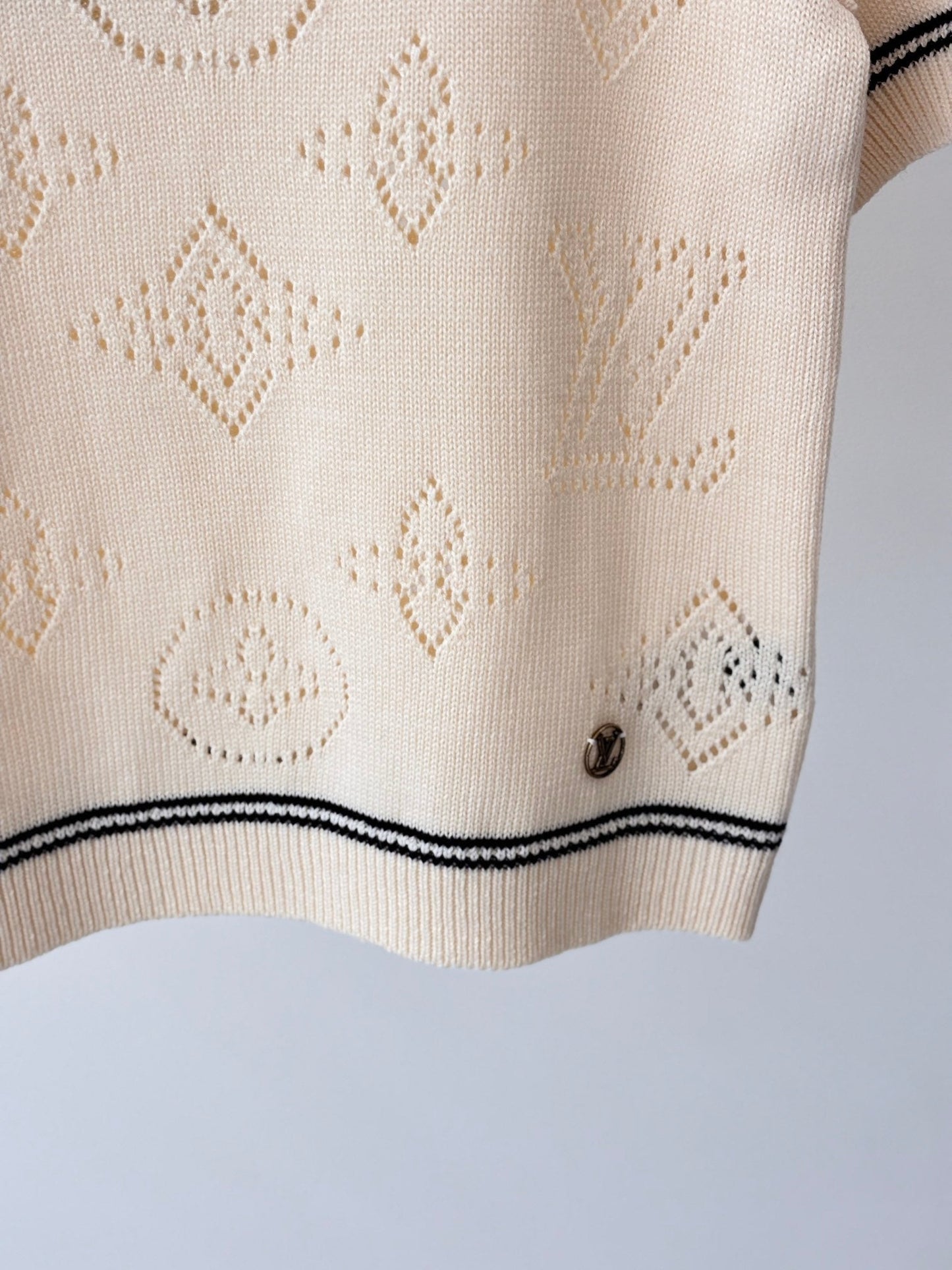 LV 25 T- Shirt and Tank Top Champagne Cream Wool 232733