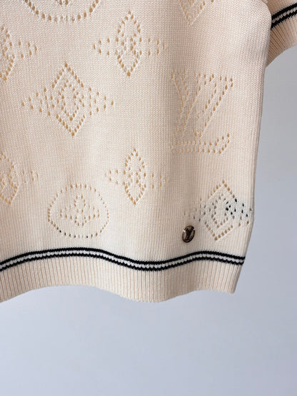 LV 25 T- Shirt and Tank Top Champagne Cream Wool 232733