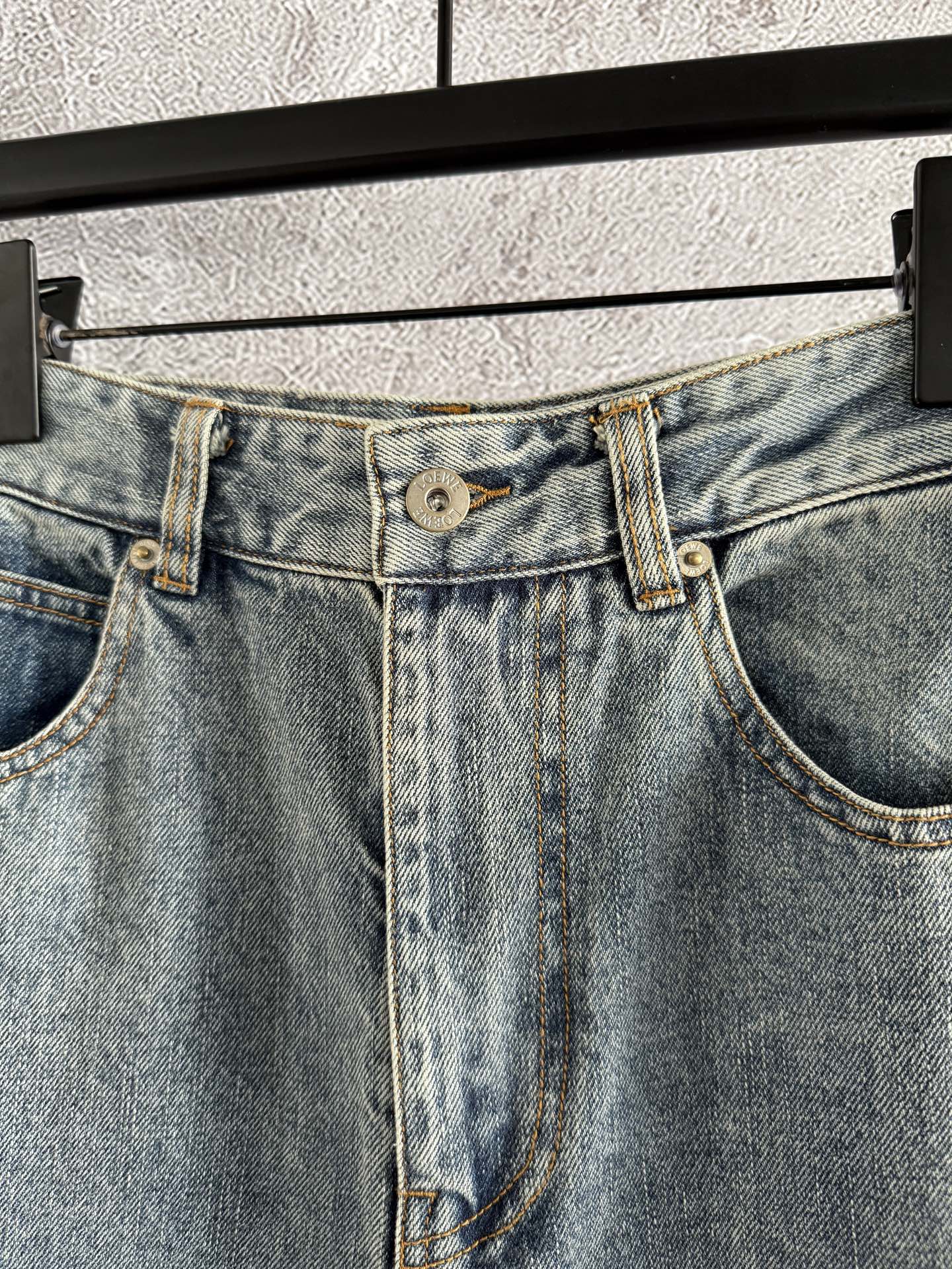 Loewe Waist-burnt  Jeans Blue Cotton