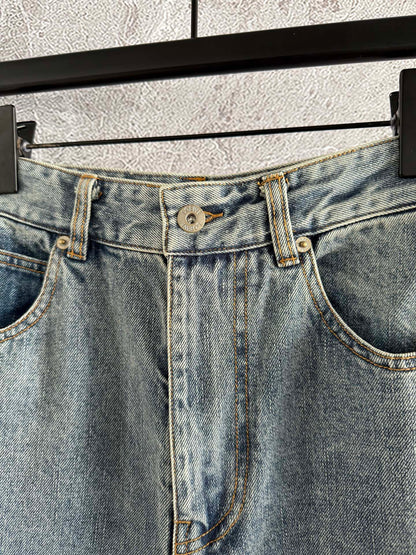 Loewe Waist-burnt  Jeans Blue Cotton