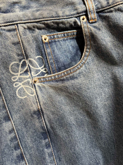 Loewe Waist-burnt  Jeans Blue Cotton