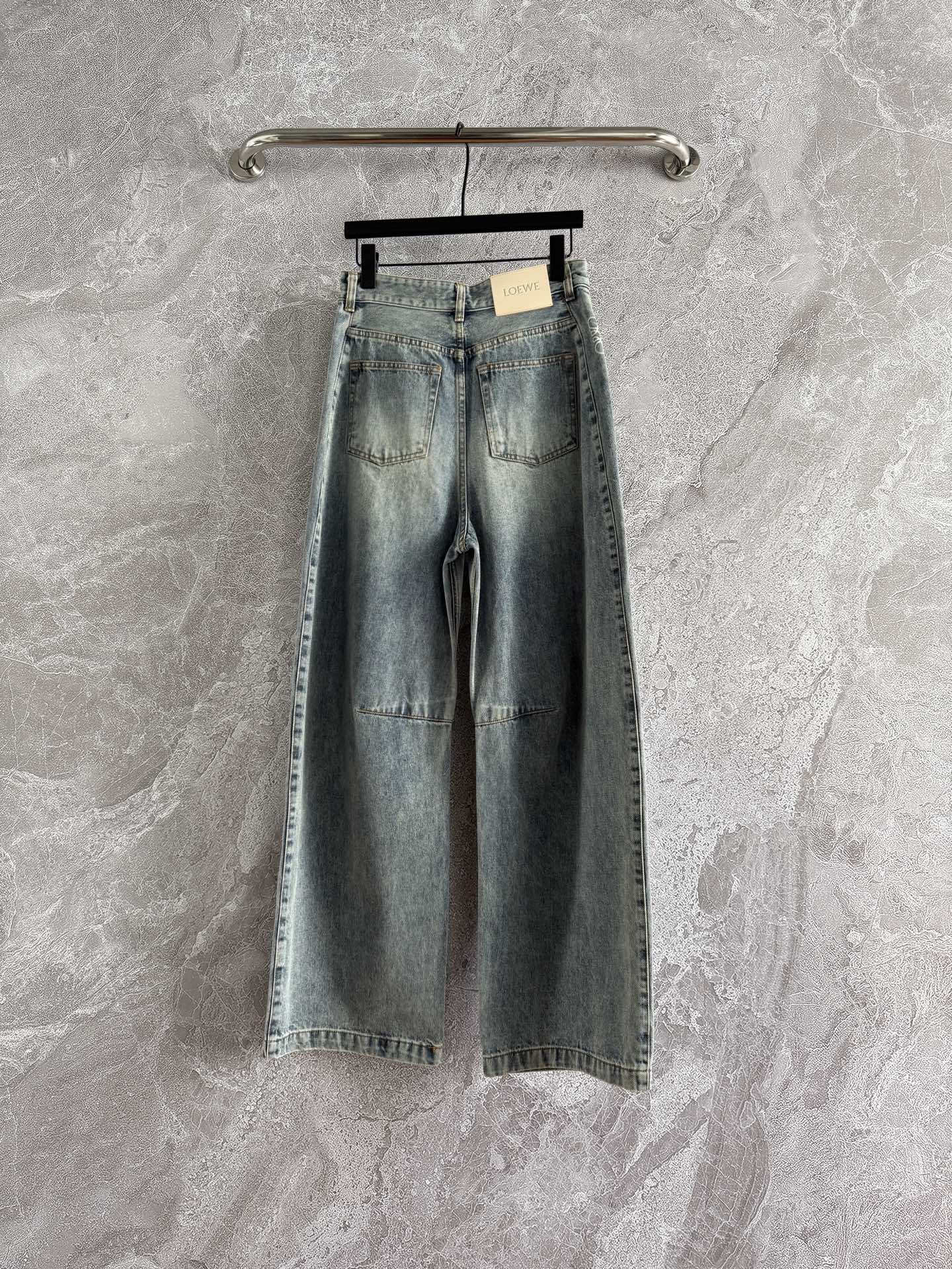 Loewe Waist-burnt  Jeans Blue Cotton