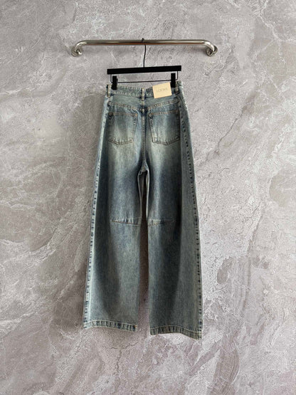 Loewe Waist-burnt  Jeans Blue Cotton