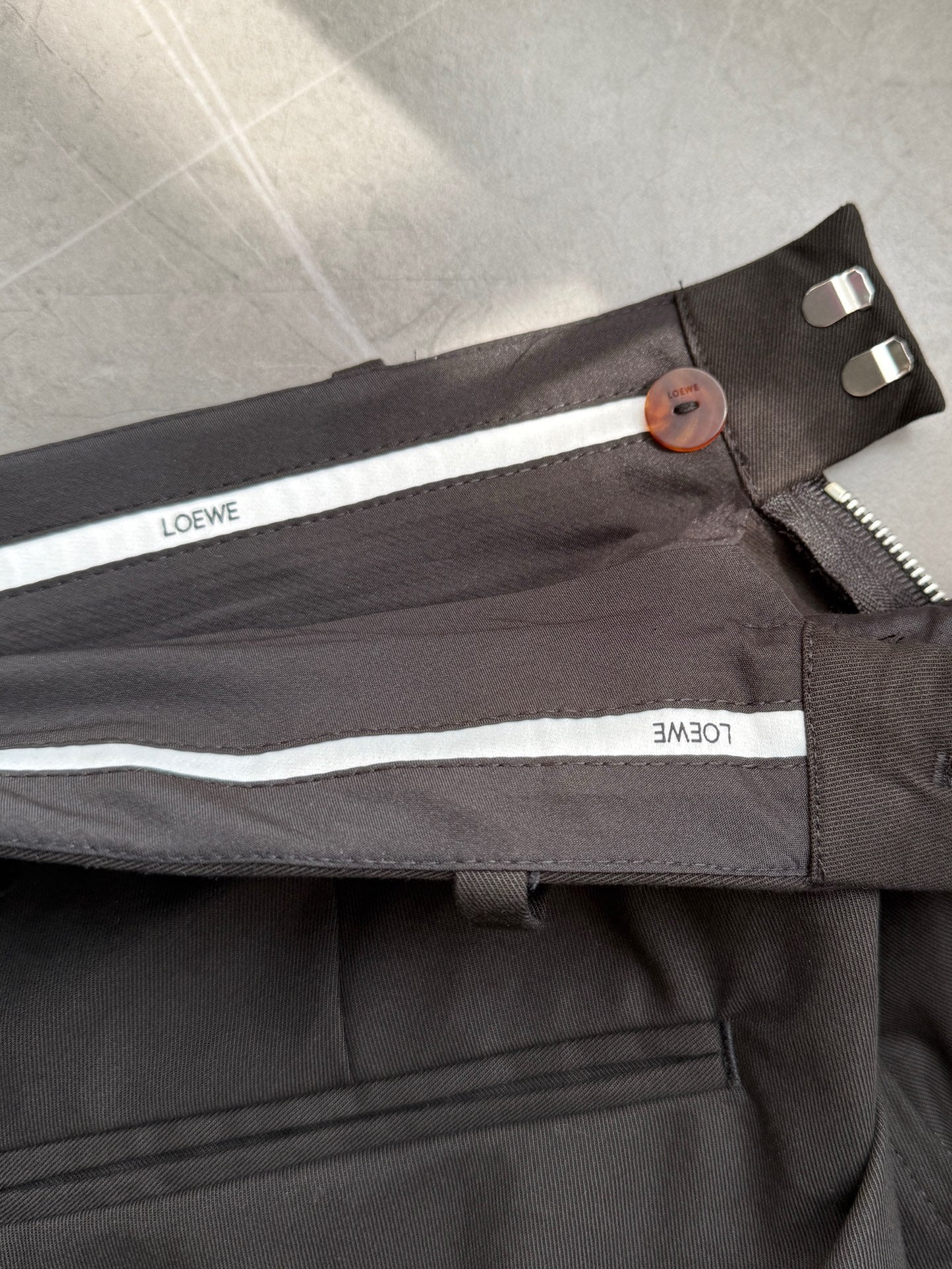 Loewe Draped Skirt Brown Polyester Fiber