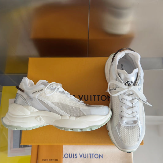 LV Run 55 Sneaker 55mm Grey Mix White Jacquard Fabric
