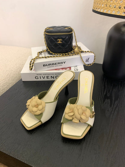 CC 25 Mules Green White Lambskin 288772