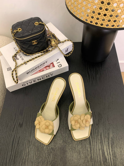 CC 25 Mules Green White Lambskin 288772