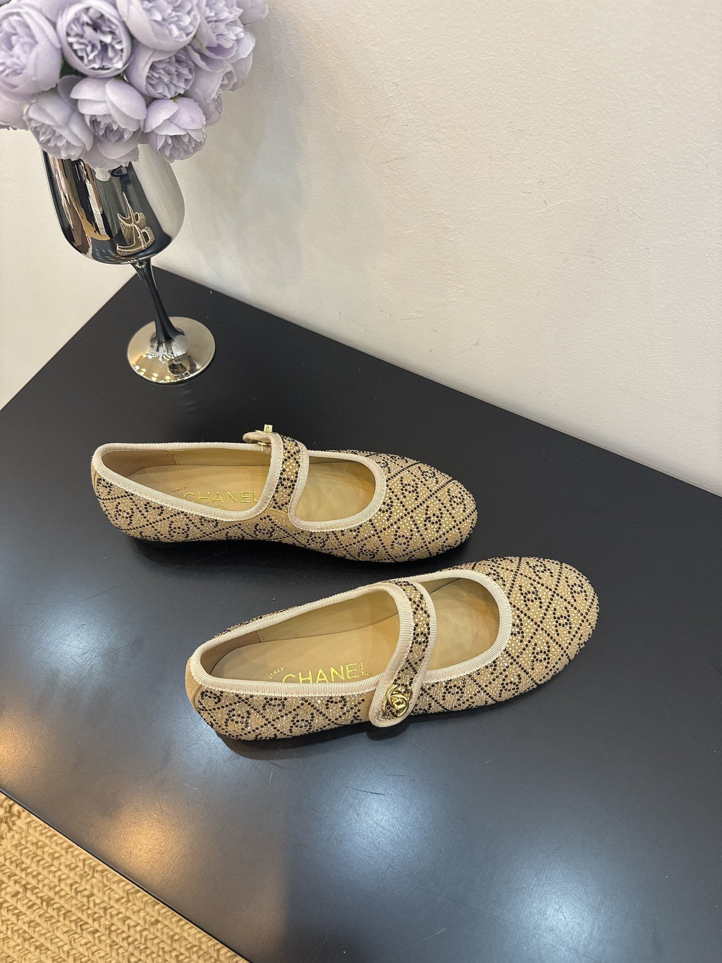 CC 25 Ballet Flats Light Brown Calfskin 331659