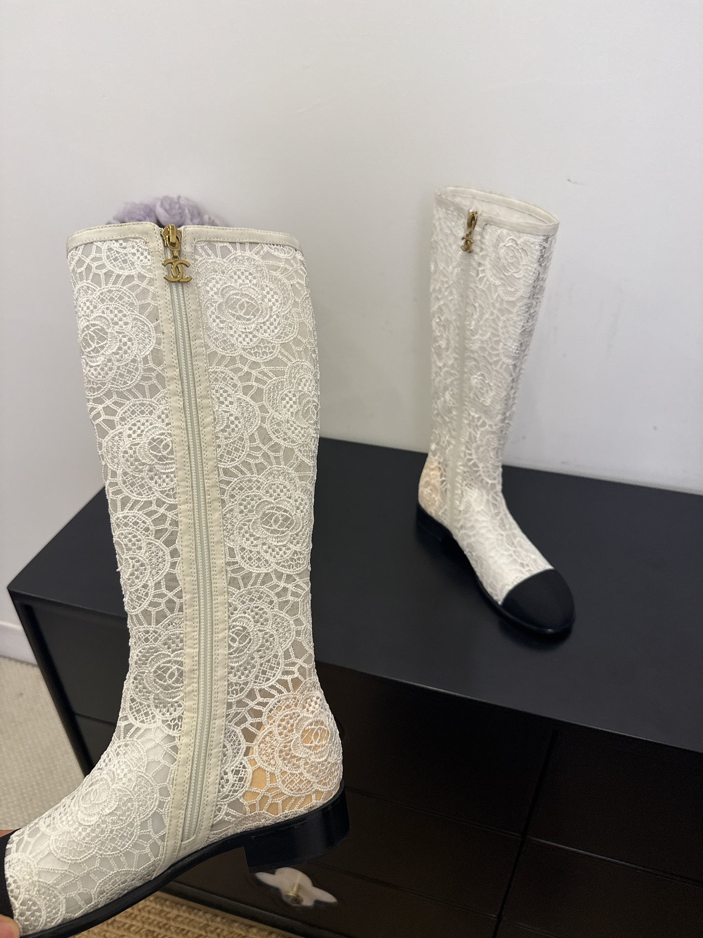 CC 25 Long Boot White Mesh 354928