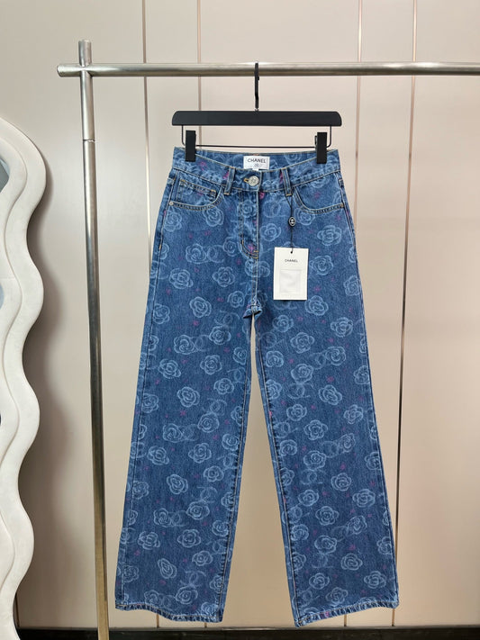 CC 25 Jean Flower Blue Denim