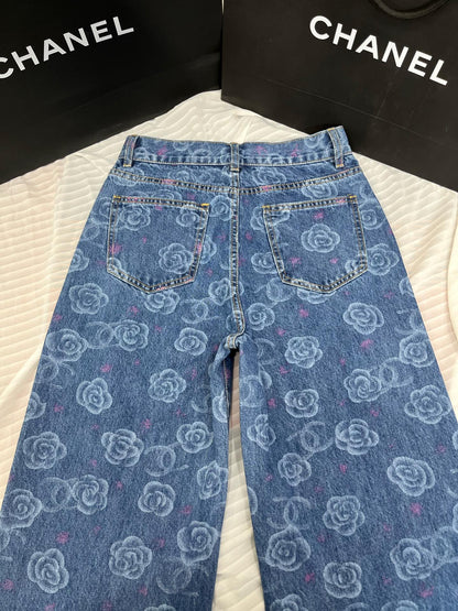 CC 25 Jean Flower Blue Denim