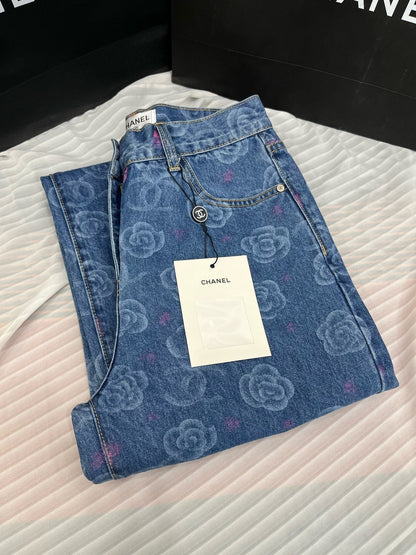 CC 25 Jean Flower Blue Denim