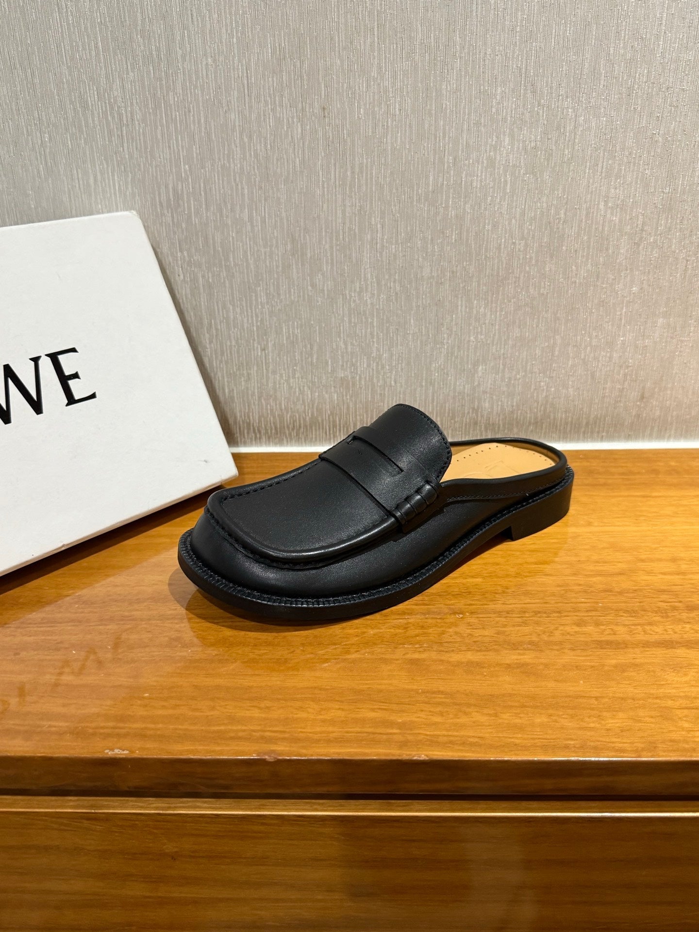 Loewe Campo Mule Black Slide Cowhide 221949