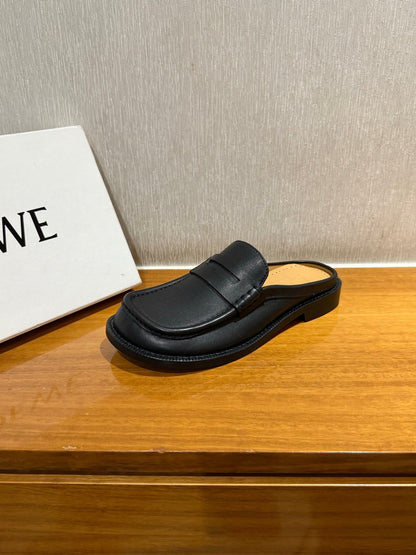 Loewe Campo Mule Black Slide Cowhide 221949