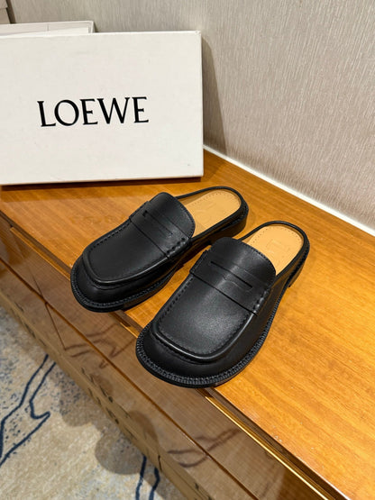 Loewe Campo Mule Black Slide Cowhide 221949