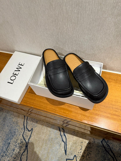 Loewe Campo Mule Black Slide Cowhide 221949