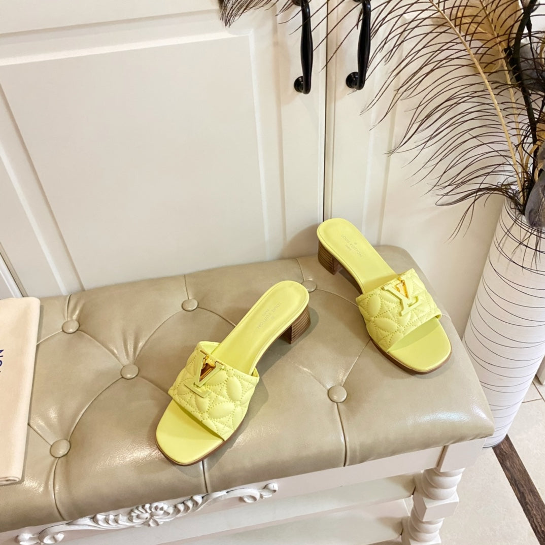 LV Neo Revival Mule 55mm Lemon Yellow Lambskin