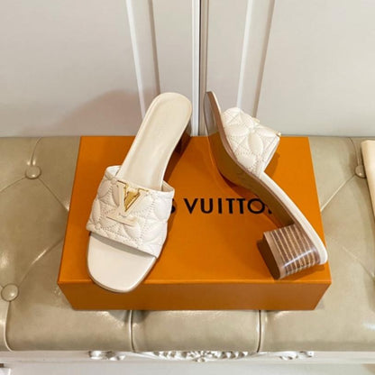 LV Neo Revival Mule 55mm White Ivory Lambskin