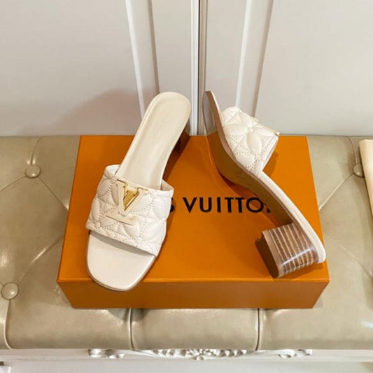 LV Neo Revival Mule 55mm White Ivory Lambskin