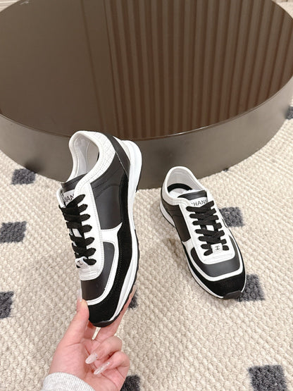 CC 25 Panda Sneakers White Black Calfskin 309073