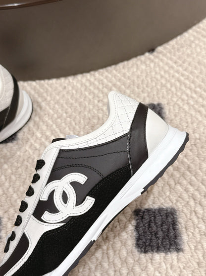 CC 25 Panda Sneakers White Black Calfskin 309073
