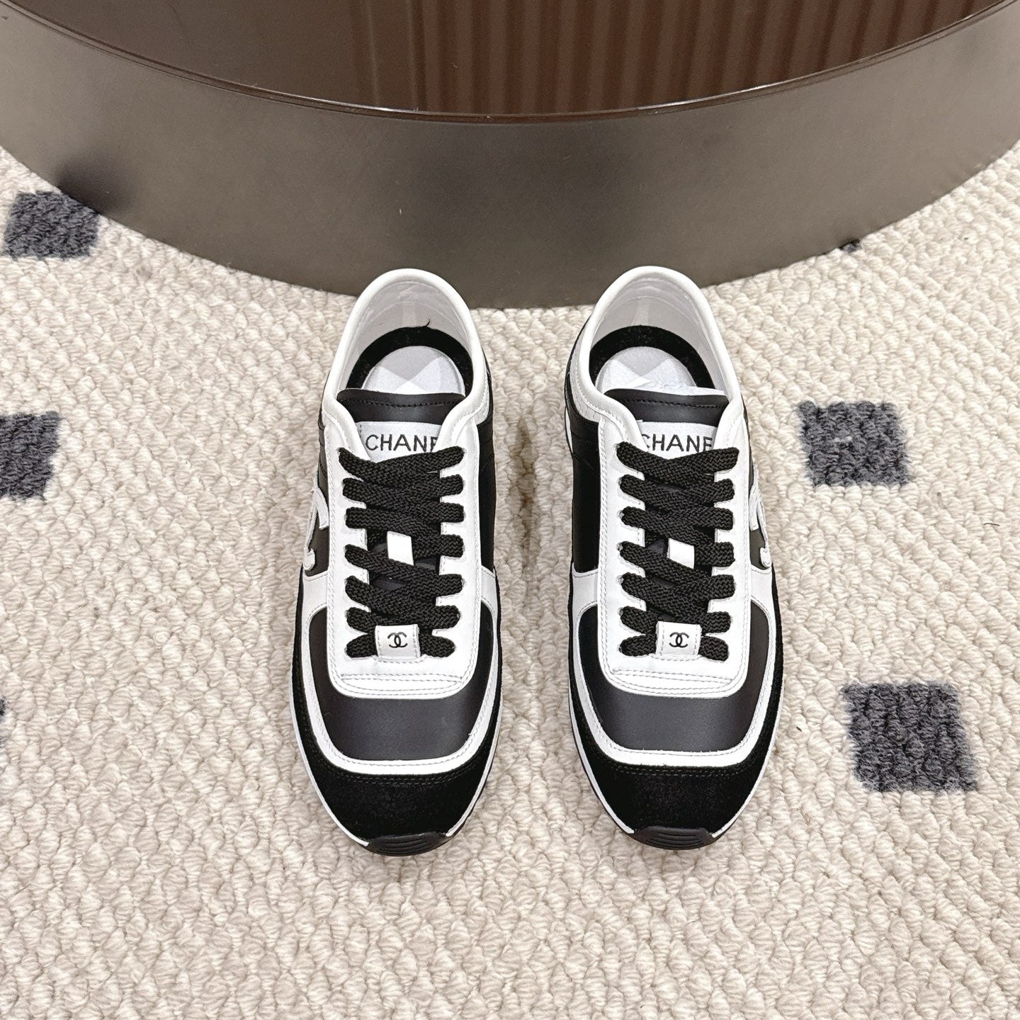 CC 25 Panda Sneakers White Black Calfskin 309073