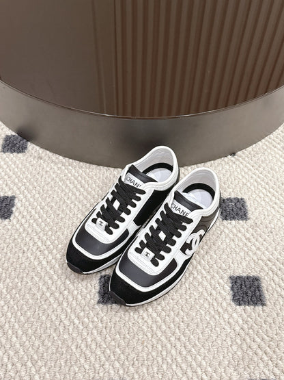 CC 25 Panda Sneakers White Black Calfskin 309073