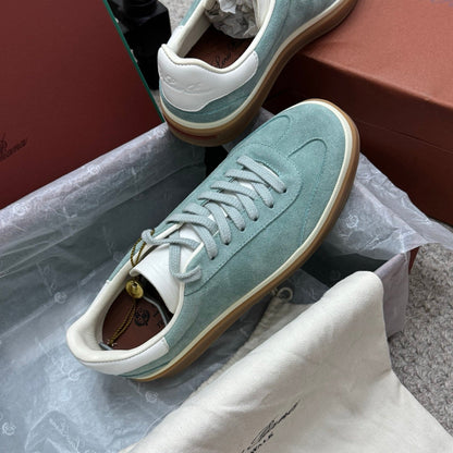 LP sneaker unisex style light aqua  sheepskin mix suede 384720
