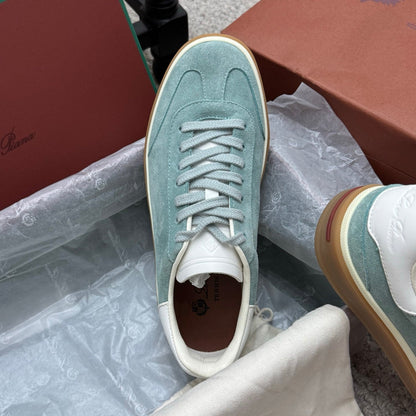 LP sneaker unisex style light aqua  sheepskin mix suede 384720