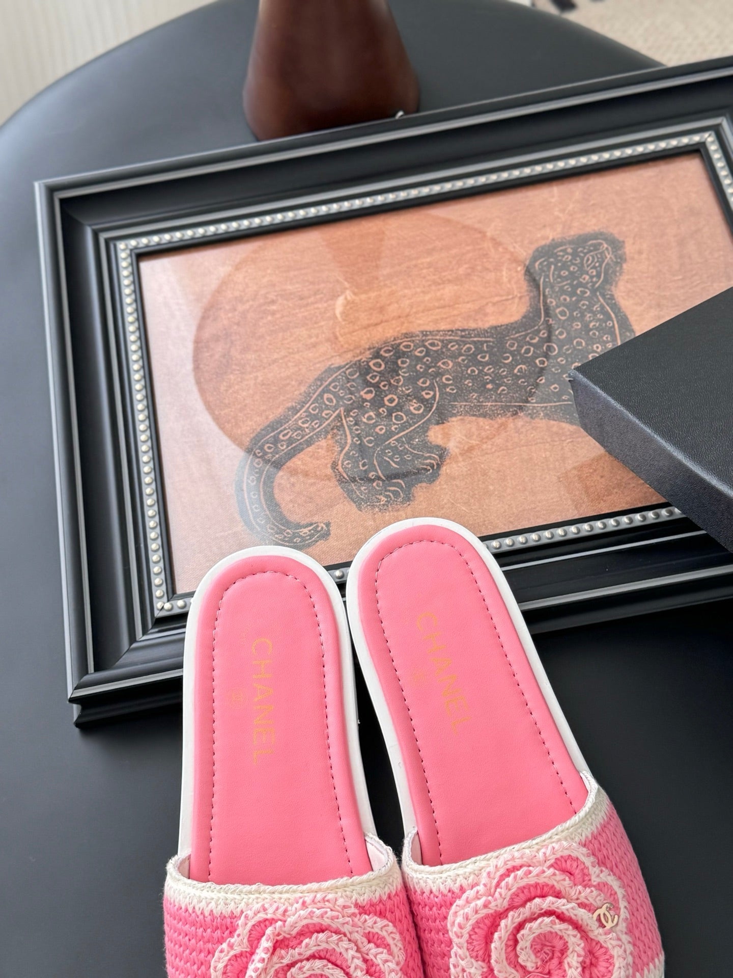CC 25 Flower Slippers Pink Knitted 305302