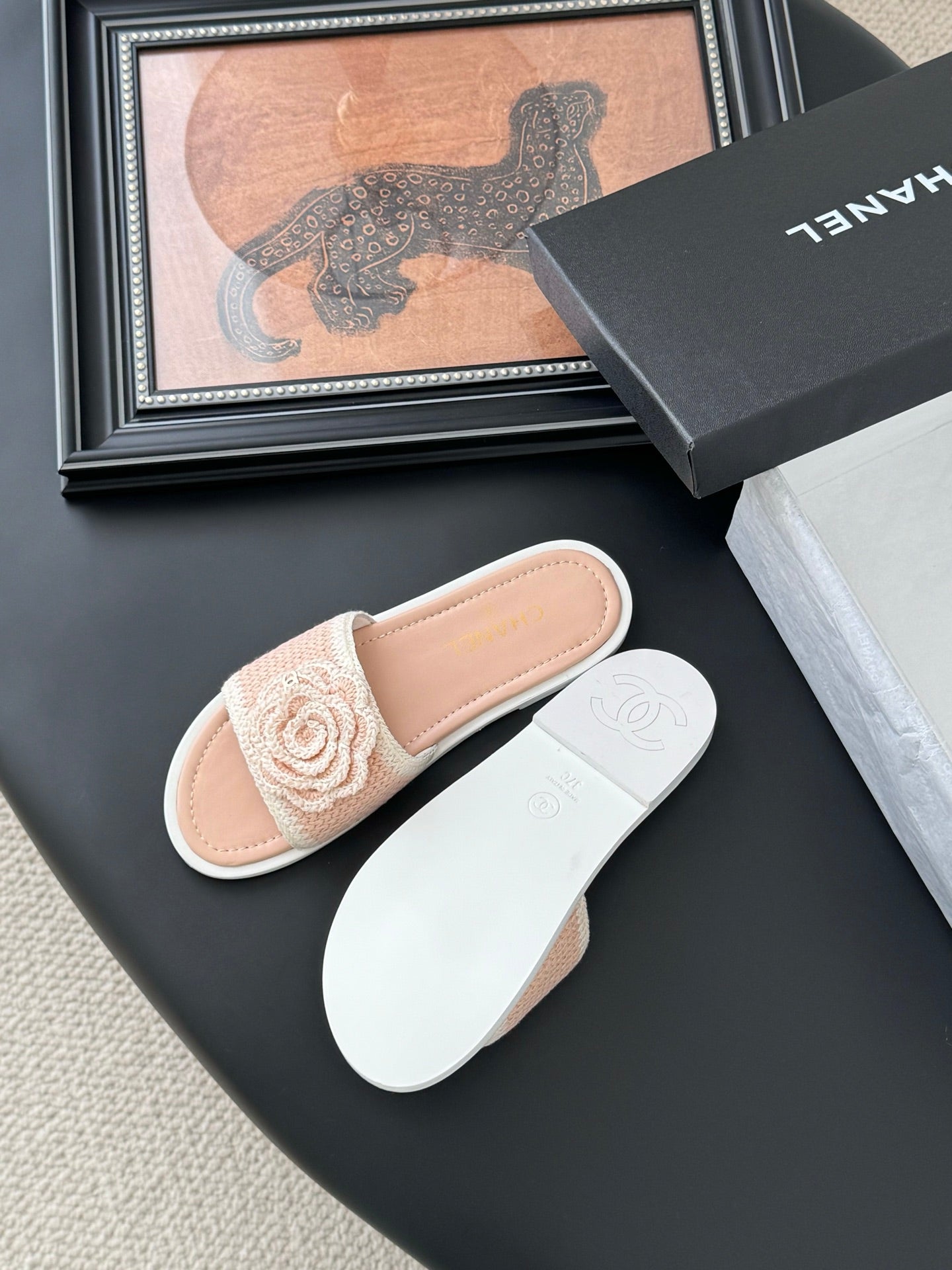 CC 25 Flower Slippers Pink Knitted 305304