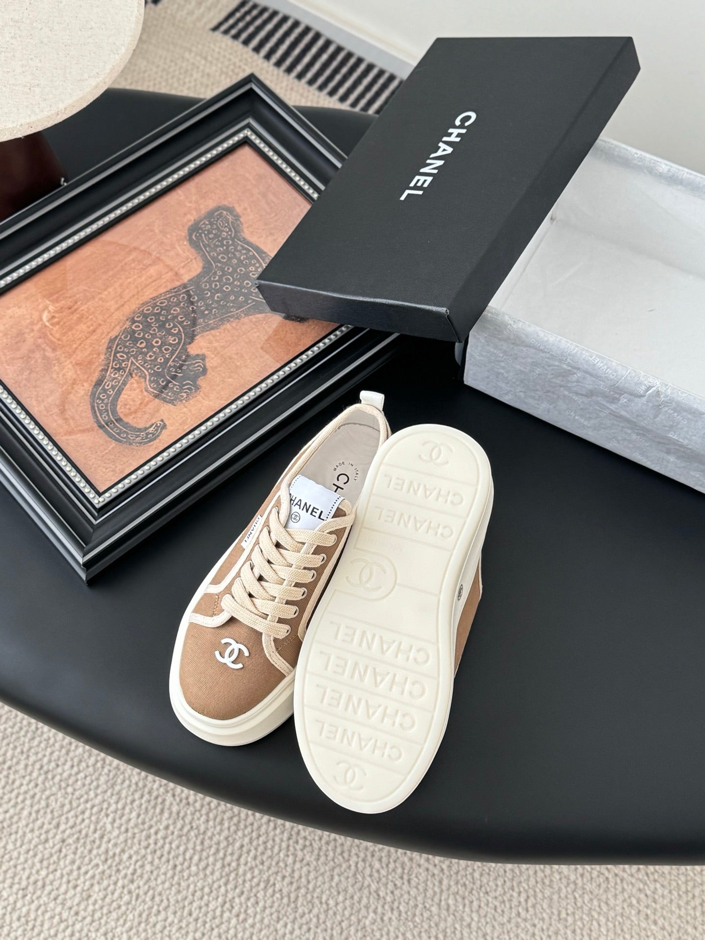 CC 25 Logo Printed Sneaker Brown Fabric Original 305313