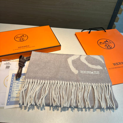 CASAQUE PORTE-CLEFS MUFFLER 180 CM LIGHT GRAY CASHMERE