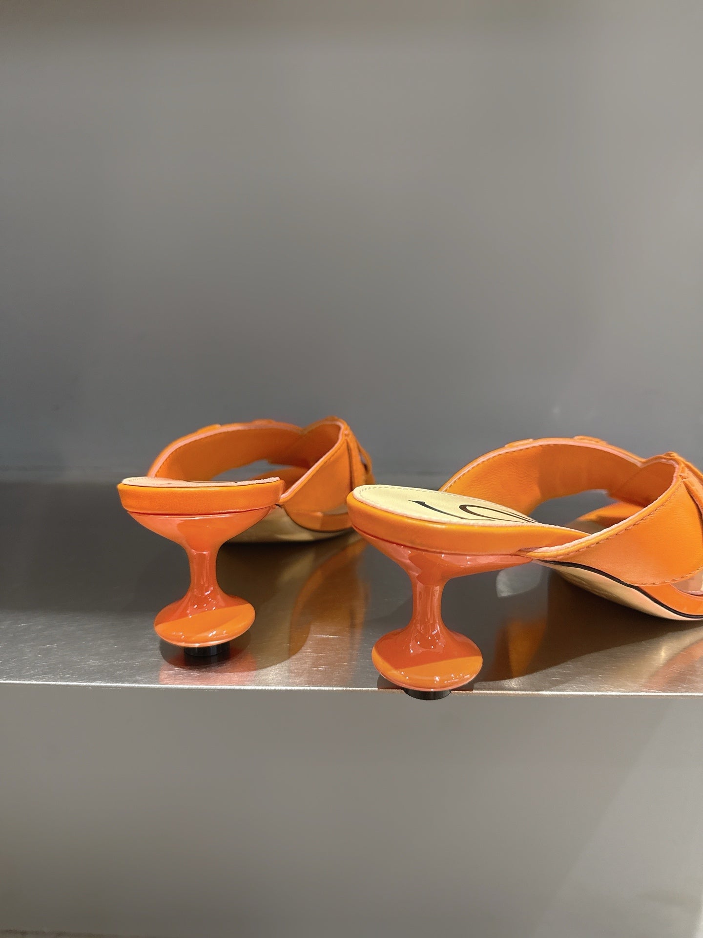 Loewe 25 Toy Panta Toe Thong 5cm Orange Sheepskin