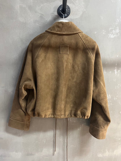 Loewe 2025 Leather Jacket Khaki Brown Cashmere