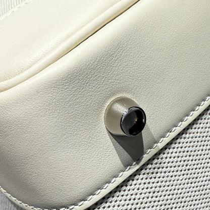 HM Birkin 30 Milkshake White Canvas with Swift Leather Silver Hardware 237310