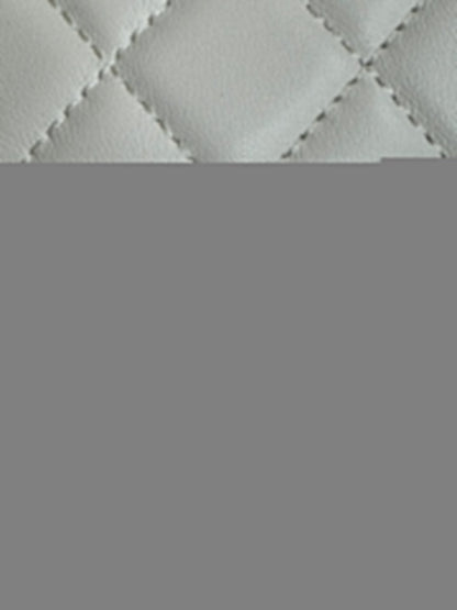 24c mini flap bag 20cm with top handle white lambskin