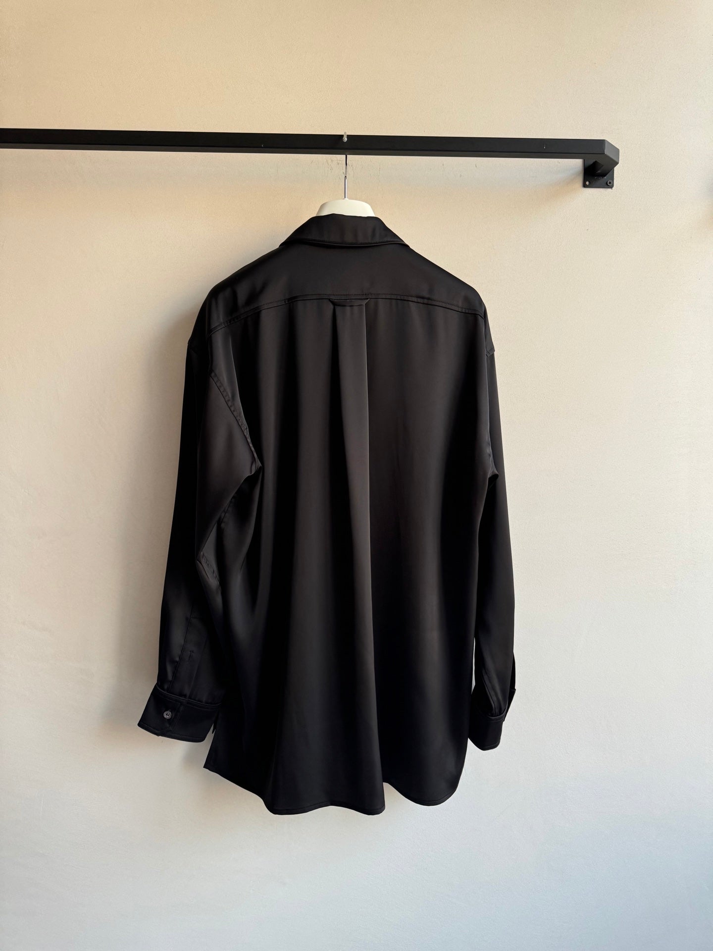 Loewe Shirt Black Satin Fabric